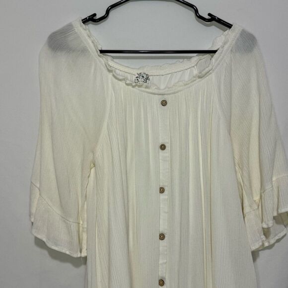 Cream Naïf Knee length dress Size L - Picture 2 of 8